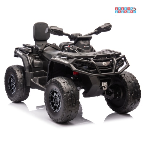 Czarny Quad DK-CA005 Can Am Outlander na akumulator - 4x200W, 24V/7Ah, EVA, LED, ekoskóra, Bluetooth [25027]