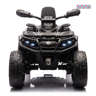 Czarny Quad DK-CA005 Can Am Outlander na akumulator - 4x200W, 24V/7Ah, EVA, LED, ekoskóra, Bluetooth [25027]