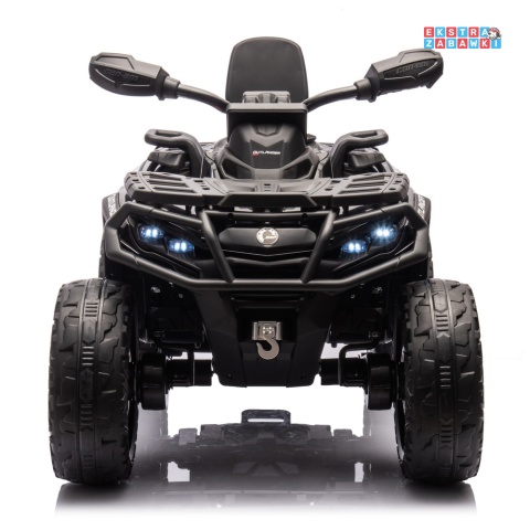 Czarny Quad DK-CA005 Can Am Outlander na akumulator - 4x200W, 24V/7Ah, EVA, LED, ekoskóra, Bluetooth [25027]