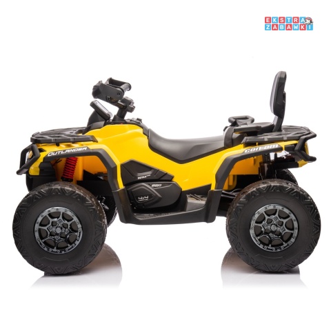 Żółty Quad DK-CA005 Can Am Outlander na akumulator - 4x200W, 24V/7Ah, EVA, LED, ekoskóra, Bluetooth [25026]