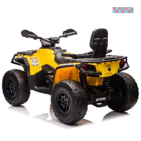 Żółty Quad DK-CA005 Can Am Outlander na akumulator - 4x200W, 24V/7Ah, EVA, LED, ekoskóra, Bluetooth [25026]