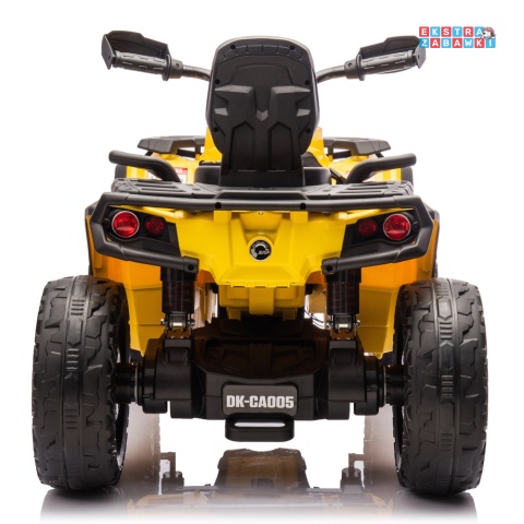 Żółty Quad DK-CA005 Can Am Outlander na akumulator - 4x200W, 24V/7Ah, EVA, LED, ekoskóra, Bluetooth [25026]