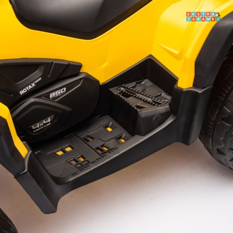 Żółty Quad DK-CA005 Can Am Outlander na akumulator - 4x200W, 24V/7Ah, EVA, LED, ekoskóra, Bluetooth [25026]