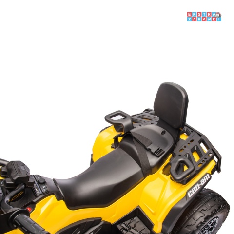 Żółty Quad DK-CA005 Can Am Outlander na akumulator - 4x200W, 24V/7Ah, EVA, LED, ekoskóra, Bluetooth [25026]