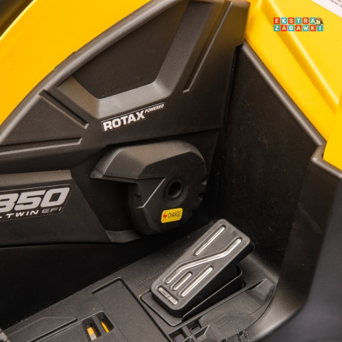 Żółty Quad DK-CA005 Can Am Outlander na akumulator - 4x200W, 24V/7Ah, EVA, LED, ekoskóra, Bluetooth [25026]