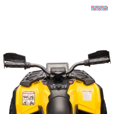 Żółty Quad DK-CA005 Can Am Outlander na akumulator - 4x200W, 24V/7Ah, EVA, LED, ekoskóra, Bluetooth [25026]