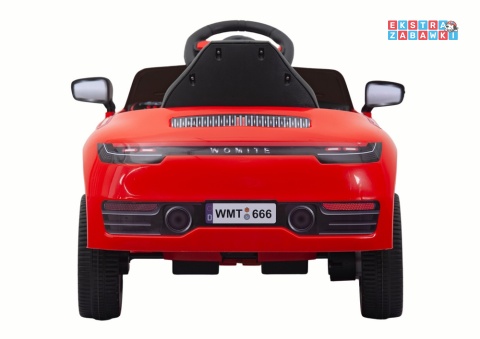[15131] Autko WMT-666 na akumulator 2x45W 12V/4.5Ah LED pilot otwierane drzwi pasy - czerwony
