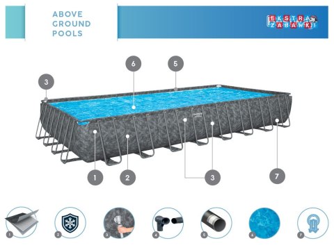 Bestway Basen stelażowy CAŁOROCZNY 956x488x132cm 7w1 561KJ