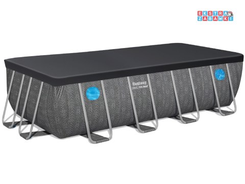 Bestway Basen stelażowy Splashview 488x244x122cm szary rattan 10w1 561MB