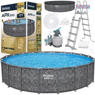 Bestway Basen stelażowy całoroczny 610x 132cm APX365 pompa drabinka 561KE