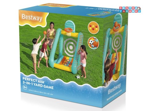 Bestway Gra ogrodowa 3w1 koszykówka + piłka nożna + cel 127x109x178cm 52813