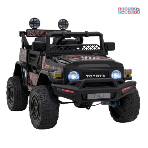 [JJ2099] Toyota FJ Cruiser na akumulator 4x4 (2x15W 2x30W) 12V/7Ah koła EVA pilot LED - czarny / moro