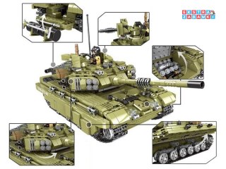 [ZA3471] Klocki wojskowe czołg Scorpio Tiger 1386 el.