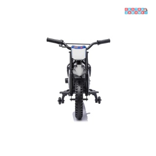 Niebieski Motor HONDA CFR450R na akumulator - 1x35W, 12V/7Ah, EVA, amortyzator z tyłu, ekoskóra, manetka gazu - [A9903]