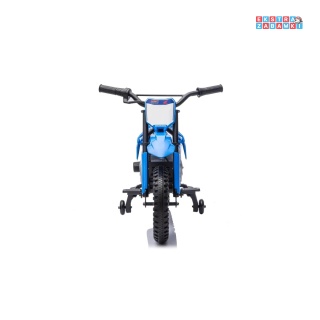 Niebieski Motor HONDA CFR450R na akumulator - 1x35W, 12V/7Ah, EVA, amortyzator z tyłu, ekoskóra, manetka gazu - [A9903]