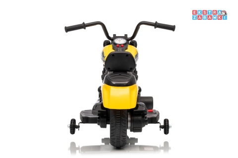 Motor STAR na akumulator - żółty, 1x35W 6V/4.5Ah, światła LED, panel muzyczny, boczne kółka, wolny start [XMX-659]