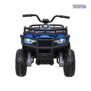 Niebieski Quad ATV Arctic Cat na akumulator - 4x200W, 24V/10Ah, pilot, EVA, LED, Bluetooth, ekoskóra [A800]