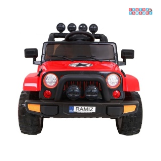 [outlet] [BRD-7588] Terenowy Full Time 4WD 4x40W 12V/10Ah koła EVA, pilot, LED - czerwony