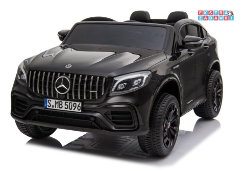 [4125] Mercedes GLC 63S na akumulator 4x45W 12V/10Ah EVA LED ekoskóra pilot - czarny