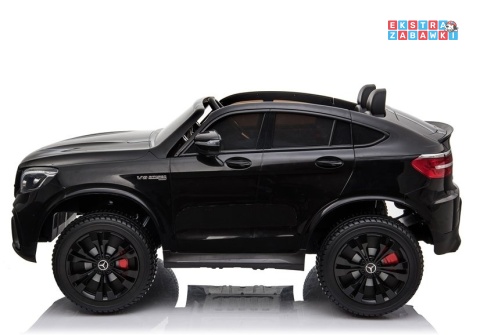 [4125] Mercedes GLC 63S na akumulator 4x45W 12V/10Ah EVA LED ekoskóra pilot - czarny