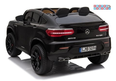 [4125] Mercedes GLC 63S na akumulator 4x45W 12V/10Ah EVA LED ekoskóra pilot - czarny