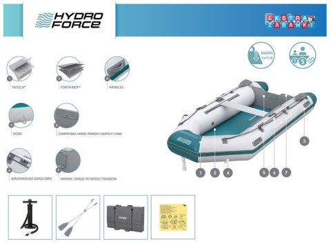 Bestway Ponton 4-osobowy Hydro‑Force Mirovia Pro 330×162 cm 65049