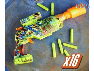 [ZA6190] Hasbro pistolet NERF Zombie Driller z celownikiem 16x pianowe naboje