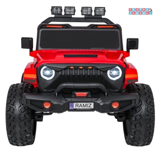 [SX2539] Terenowy Extreme Sport na akumulator 4x4 960W 24V/7Ah Bluetooth EVA ekoskóra LED - czerwony