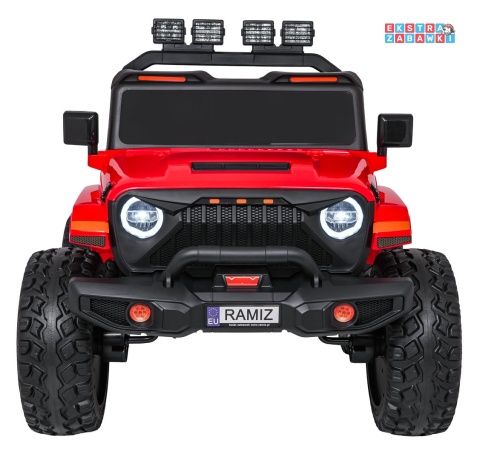 [SX2539] Terenowy Extreme Sport na akumulator 4x4 960W 24V/7Ah Bluetooth EVA ekoskóra LED - czerwony