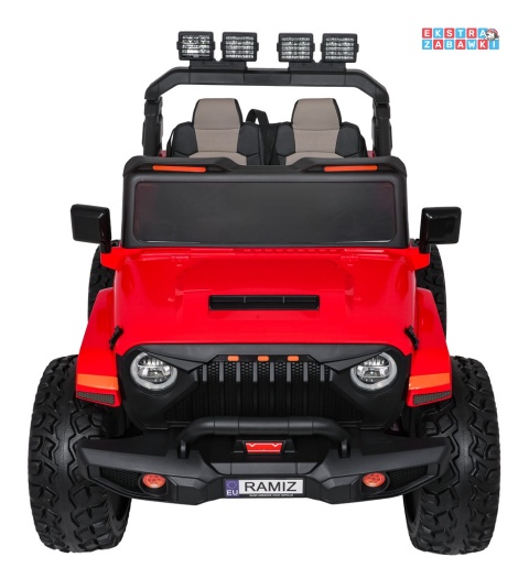 [SX2539] Terenowy Extreme Sport na akumulator 4x4 960W 24V/7Ah Bluetooth EVA ekoskóra LED - czerwony