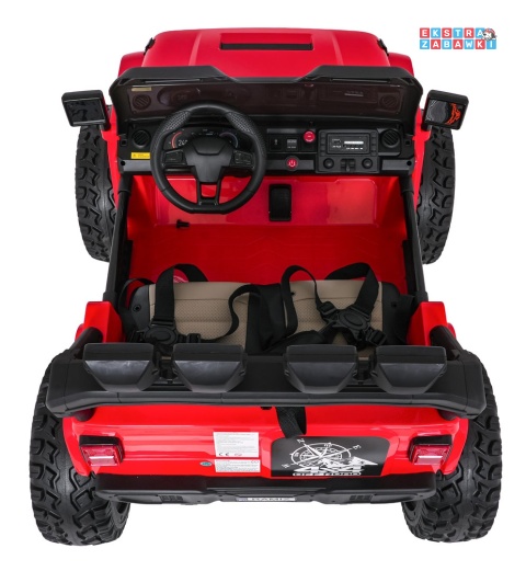 [SX2539] Terenowy Extreme Sport na akumulator 4x4 960W 24V/7Ah Bluetooth EVA ekoskóra LED - czerwony