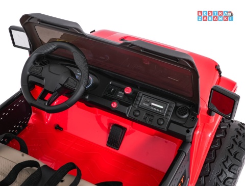 [SX2539] Terenowy Extreme Sport na akumulator 4x4 960W 24V/7Ah Bluetooth EVA ekoskóra LED - czerwony