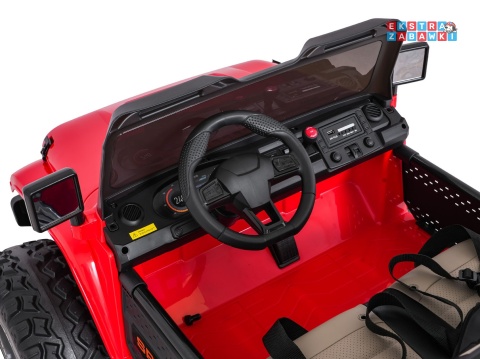 [SX2539] Terenowy Extreme Sport na akumulator 4x4 960W 24V/7Ah Bluetooth EVA ekoskóra LED - czerwony
