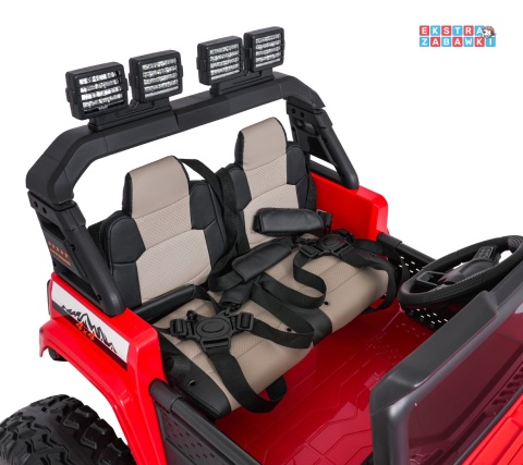 [SX2539] Terenowy Extreme Sport na akumulator 4x4 960W 24V/7Ah Bluetooth EVA ekoskóra LED - czerwony