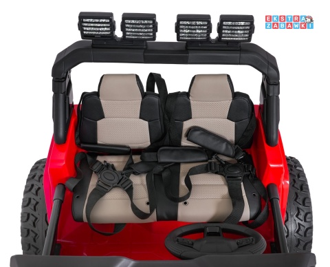 [SX2539] Terenowy Extreme Sport na akumulator 4x4 960W 24V/7Ah Bluetooth EVA ekoskóra LED - czerwony