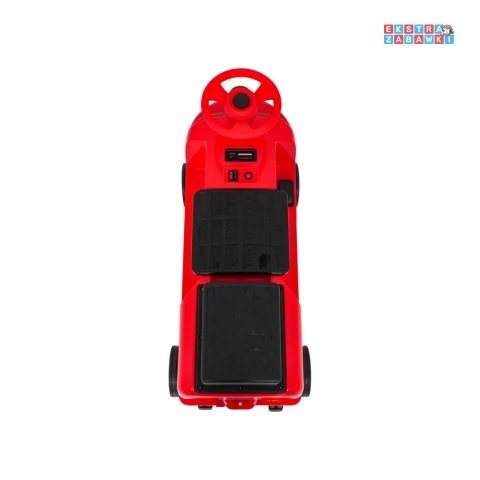 [SX3658] Lokomotywa Stacyjkowo dwuosobowa na akumulator 2x35W 12V/7Ah Bluetooth Led 2 prędkości - czerwony