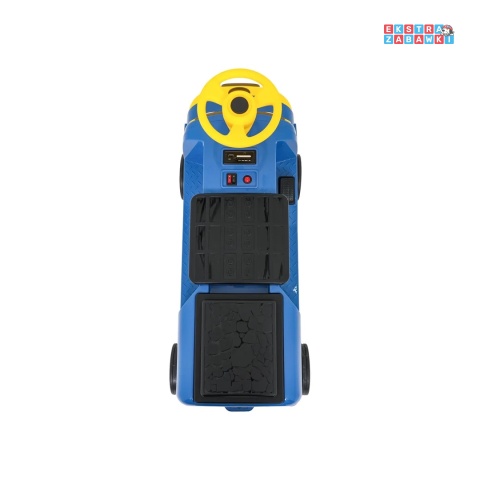 [SX3658] Lokomotywa Stacyjkowo dwuosobowa na akumulator 2x35W 12V/7Ah Bluetooth Led 2 prędkości - niebieski