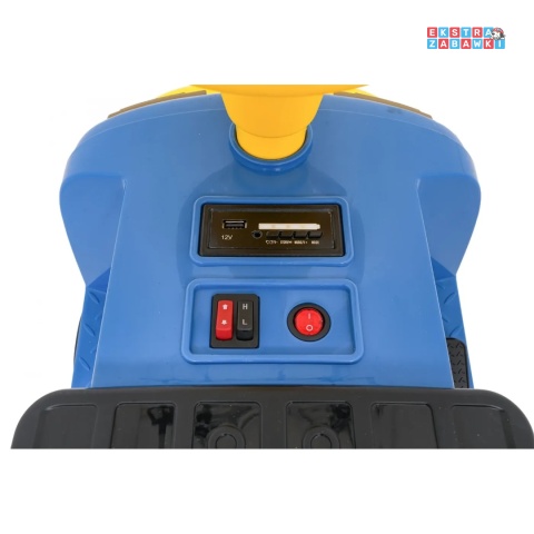 [SX3658] Lokomotywa Stacyjkowo dwuosobowa na akumulator 2x35W 12V/7Ah Bluetooth Led 2 prędkości - niebieski