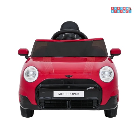 [SX3518] Autko Mini Cooper na akumulator 2x35W 12V/7Ah koła EVA Bluetooth LED z przodu i z tyłu pilot - czerwony