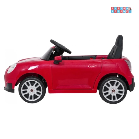 [SX3518] Autko Mini Cooper na akumulator 2x35W 12V/7Ah koła EVA Bluetooth LED z przodu i z tyłu pilot - czerwony