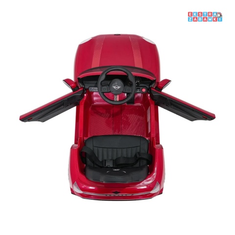 [SX3518] Autko Mini Cooper na akumulator 2x35W 12V/7Ah koła EVA Bluetooth LED z przodu i z tyłu pilot - czerwony