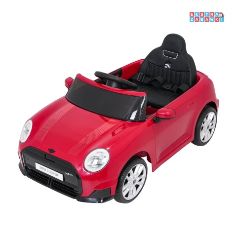 [SX3518] Autko Mini Cooper na akumulator 2x35W 12V/7Ah koła EVA Bluetooth LED z przodu i z tyłu pilot - czerwony