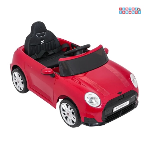 [SX3518] Autko Mini Cooper na akumulator 2x35W 12V/7Ah koła EVA Bluetooth LED z przodu i z tyłu pilot - czerwony