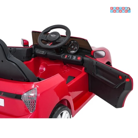 [SX3518] Autko Mini Cooper na akumulator 2x35W 12V/7Ah koła EVA Bluetooth LED z przodu i z tyłu pilot - czerwony