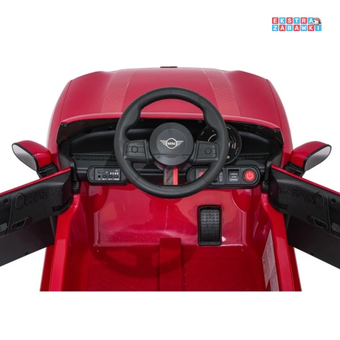 [SX3518] Autko Mini Cooper na akumulator 2x35W 12V/7Ah koła EVA Bluetooth LED z przodu i z tyłu pilot - czerwony