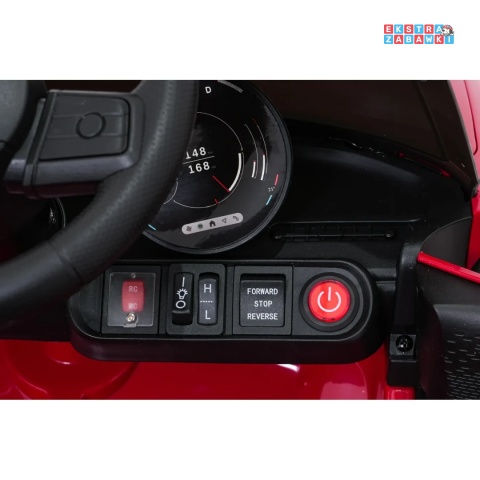 [SX3518] Autko Mini Cooper na akumulator 2x35W 12V/7Ah koła EVA Bluetooth LED z przodu i z tyłu pilot - czerwony