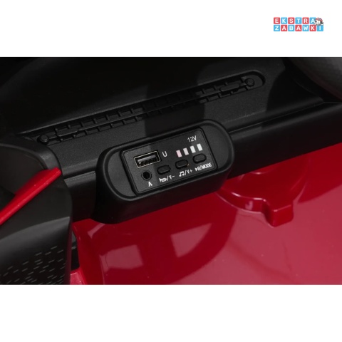 [SX3518] Autko Mini Cooper na akumulator 2x35W 12V/7Ah koła EVA Bluetooth LED z przodu i z tyłu pilot - czerwony