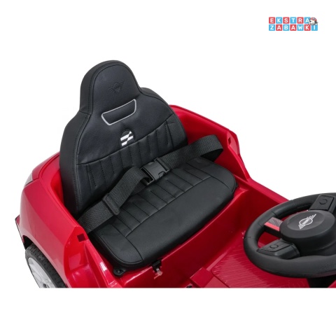 [SX3518] Autko Mini Cooper na akumulator 2x35W 12V/7Ah koła EVA Bluetooth LED z przodu i z tyłu pilot - czerwony