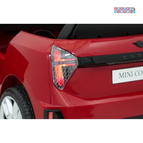 [SX3518] Autko Mini Cooper na akumulator 2x35W 12V/7Ah koła EVA Bluetooth LED z przodu i z tyłu pilot - czerwony