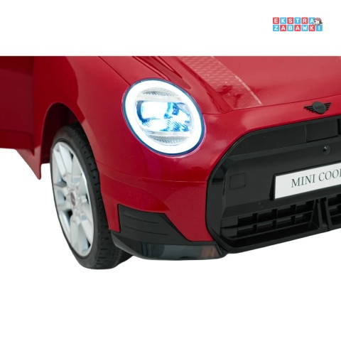 [SX3518] Autko Mini Cooper na akumulator 2x35W 12V/7Ah koła EVA Bluetooth LED z przodu i z tyłu pilot - czerwony
